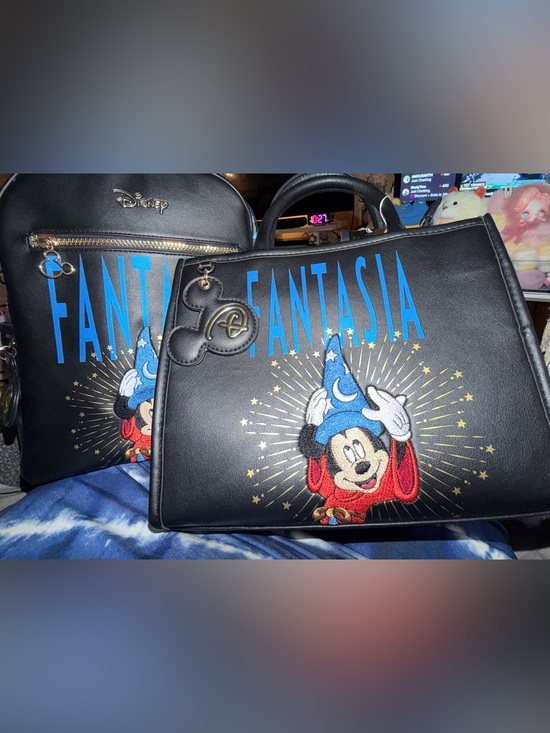 Disney Handbags - Disney Fantasia backpack and purse features an embroidered Sorcerer Mickey Mouse